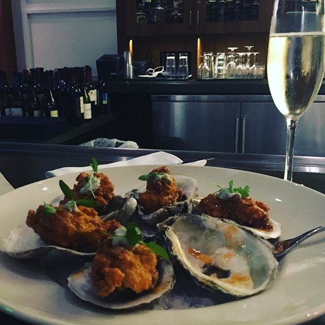 New twist for #oysters buffalo wing fried with blue cheese cream!!!